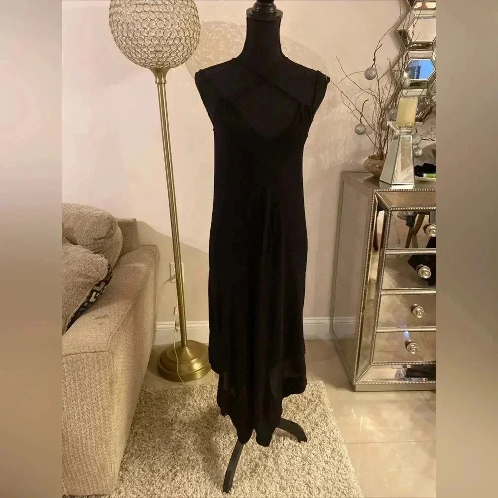 All Saints Black Halter Cut Out Sheath Dress size 2